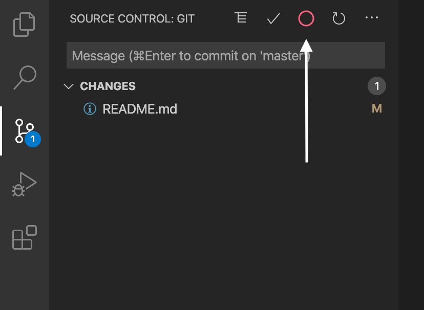 Icon on the Source Control menu
